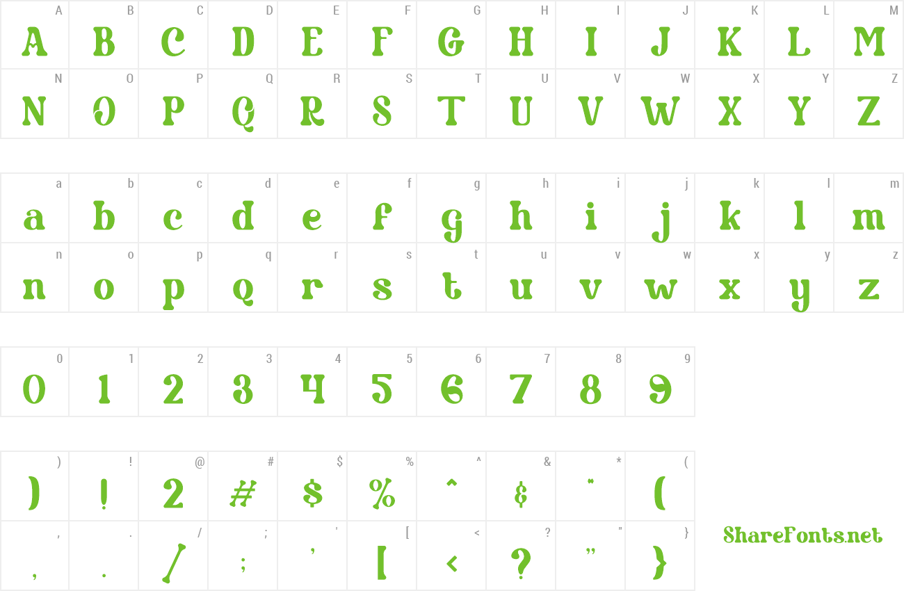 Font Toasty Curve preview
